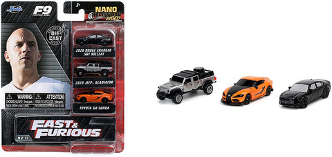 Jada Nano Hollywood Rides - The Fast & Furious 9 2021 3-Pack - 1.65"