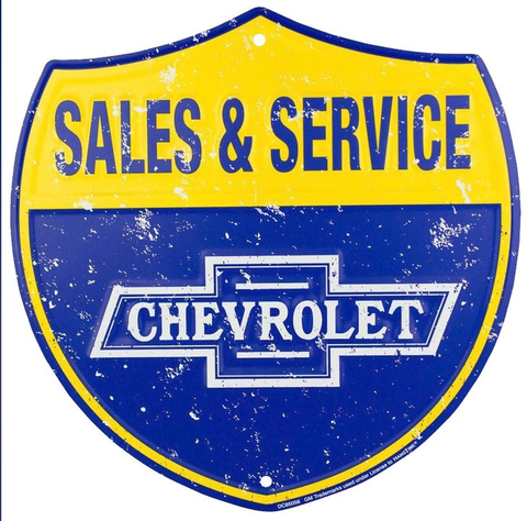 Chevy Service Shield Sign