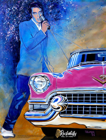 ELVIS AND HIS CARS POSTER