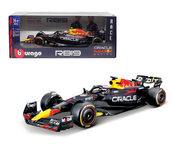 Bburago 1:18 Oracle Red Bull Racing RB19 2023 #1 Max Verstappen – Matte Dark Blue – Race Fomula 1