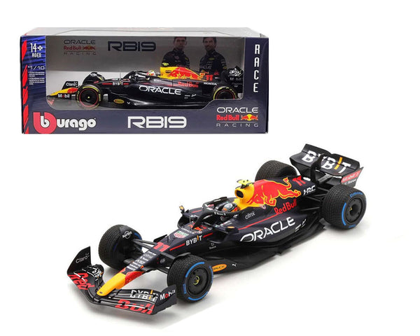 Bburago 1:18 Oracle Red Bull Racing RB19 2023 #11 Sergio Perez – Matte Dark Blue – Race Fomula 1