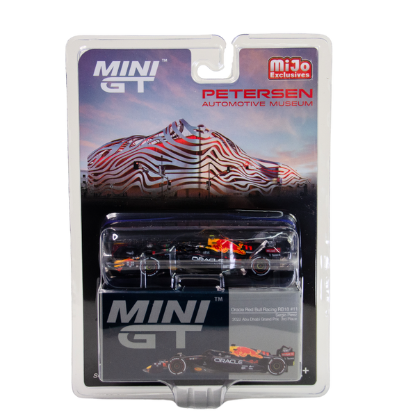 Mini GT 1:64 Petersen - F1 Red Bull Racing 2022 Abu Dhabi GP Winner RB18 #1 - Max Verstappen