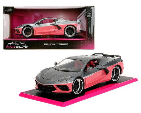 Jada 1:24 2020 Chevrolet Corvette – Metallic Grey Pink – Pink Slips