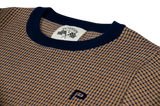 Petersen Sweater - Blue & Brown Houndstooth