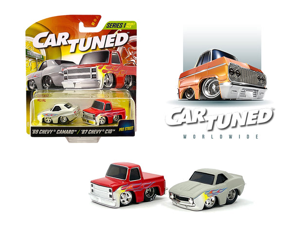 CarTuned 1:64 2-Pack 1969 Chevrolet Camaro and 1987 Chevrolet C10 – Series 1 2024