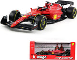 Bburago Ferrari Racing F1-75 2022 #16 Charles Leclerc 1:18 Scale