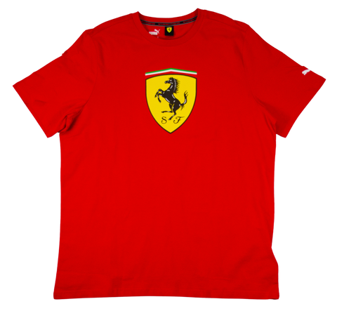 Scuderia Ferrari Classic Shield Tee Shirt Red