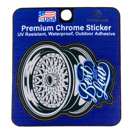 Best In Low Chrome Sticker - Rim