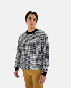 Petersen Sweater - Black & White Houndstooth