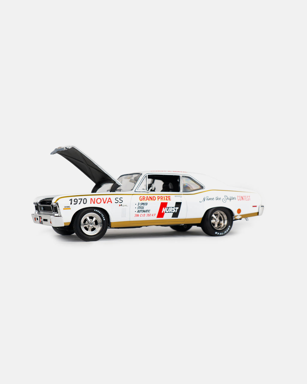 Greenlight - 1:18 GMP 1970 Chevrolet Nova SS 54th International 500 Mile Sweepstakes Hurst Performance 'Grand Prize' Car