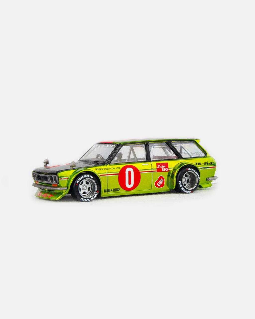 Kaido House x Mini GT Datsun KAIDO 510 Wagon OG Flo – Chrome Yellow