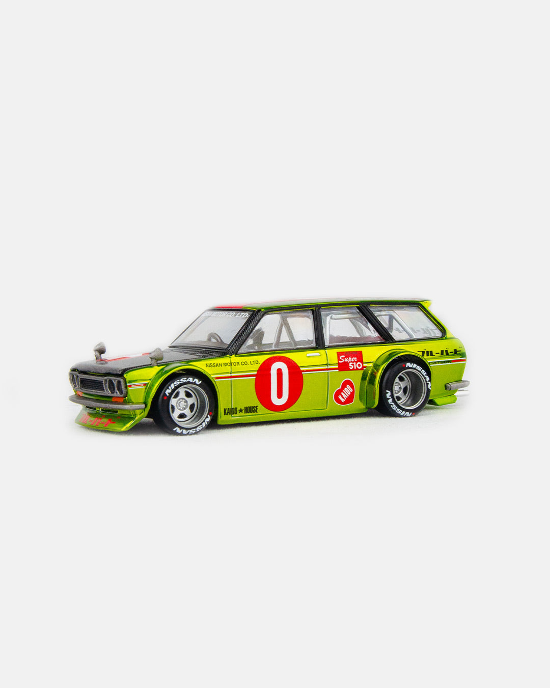 Kaido House x Mini GT Datsun KAIDO 510 Wagon OG Flo – Chrome Yellow