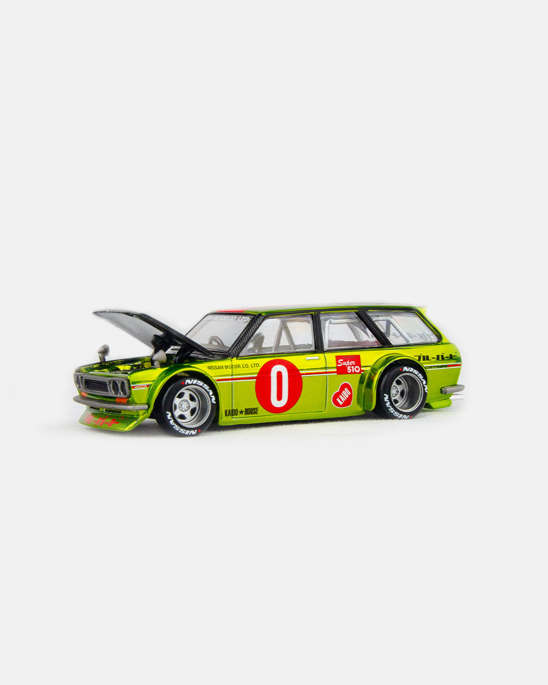 Kaido House x Mini GT Datsun KAIDO 510 Wagon OG Flo – Chrome Yellow
