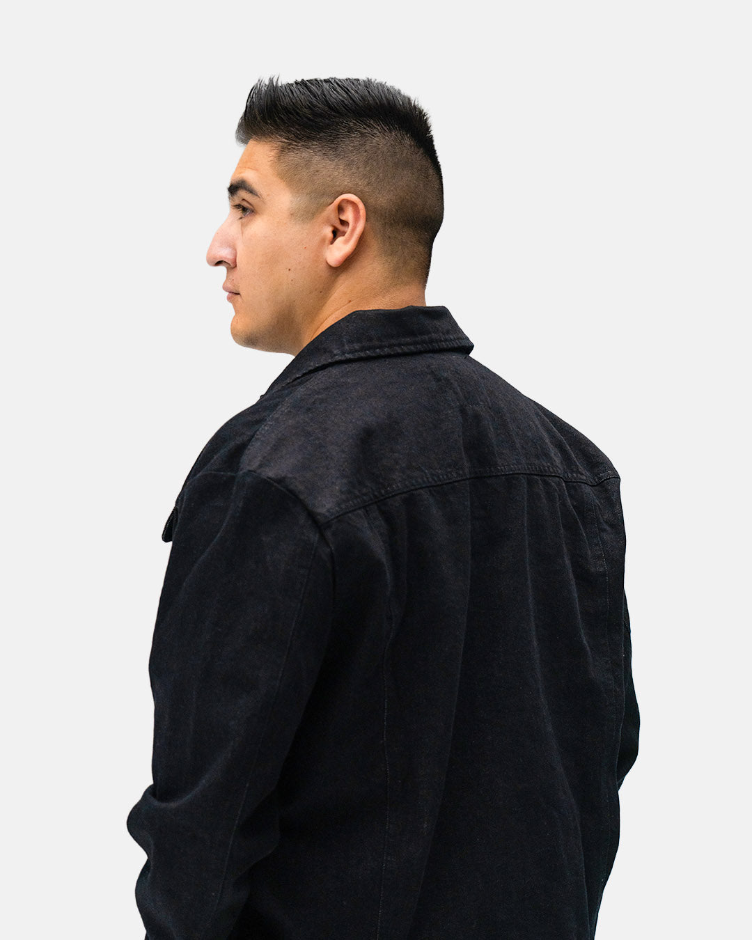 Petersen Jacket - Black Denim Trucker Jacket – Petersen Automotive