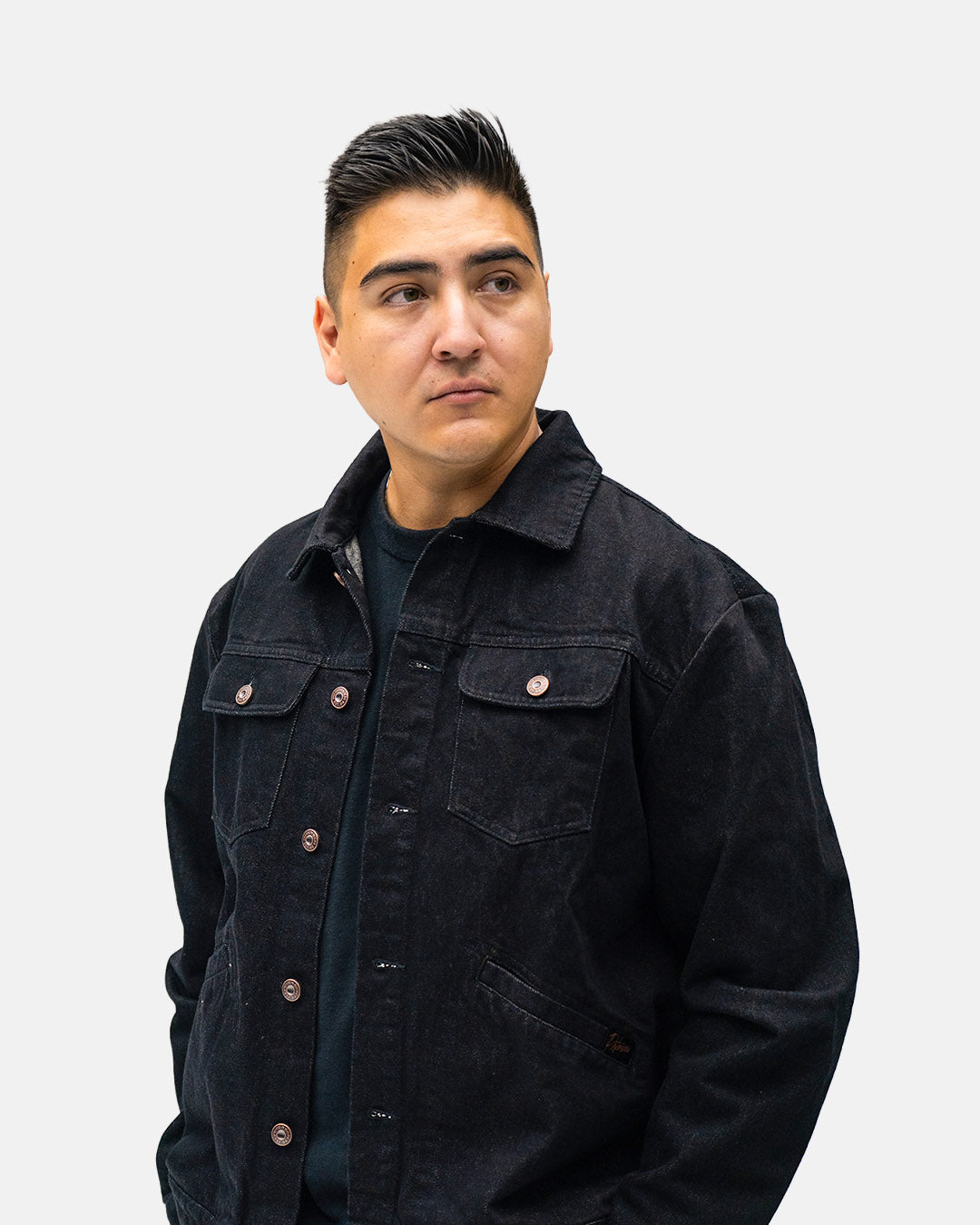 Petersen Jacket - Black Denim Trucker Jacket