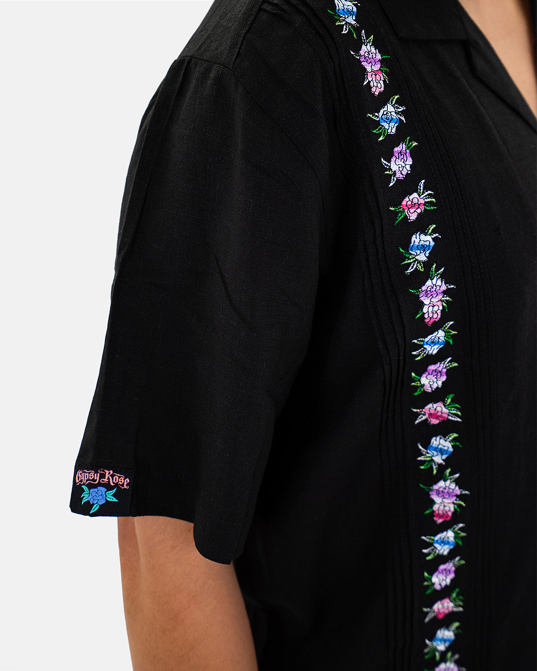Petersen Guayabera Shirt - Gypsy Rose - Black Edition
