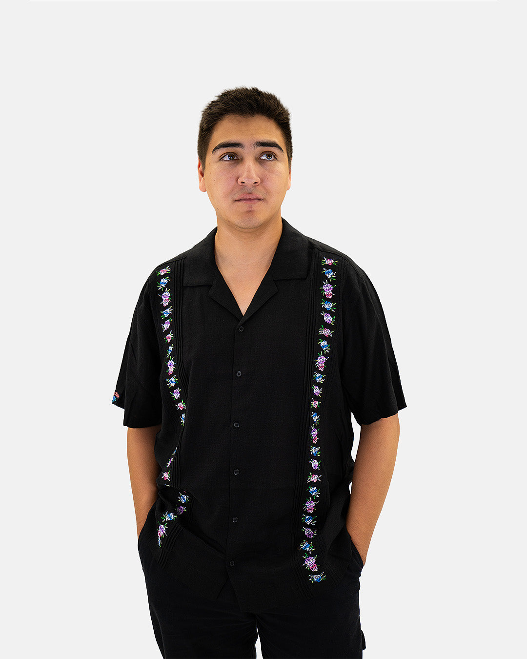 Petersen Guayabera Shirt - Gypsy Rose - Black Edition
