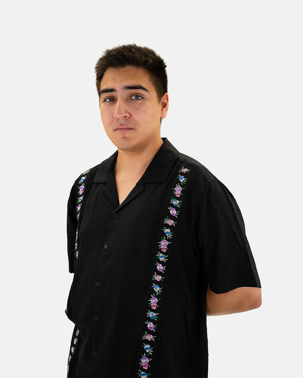 Petersen Guayabera Shirt - Gypsy Rose - Black Edition