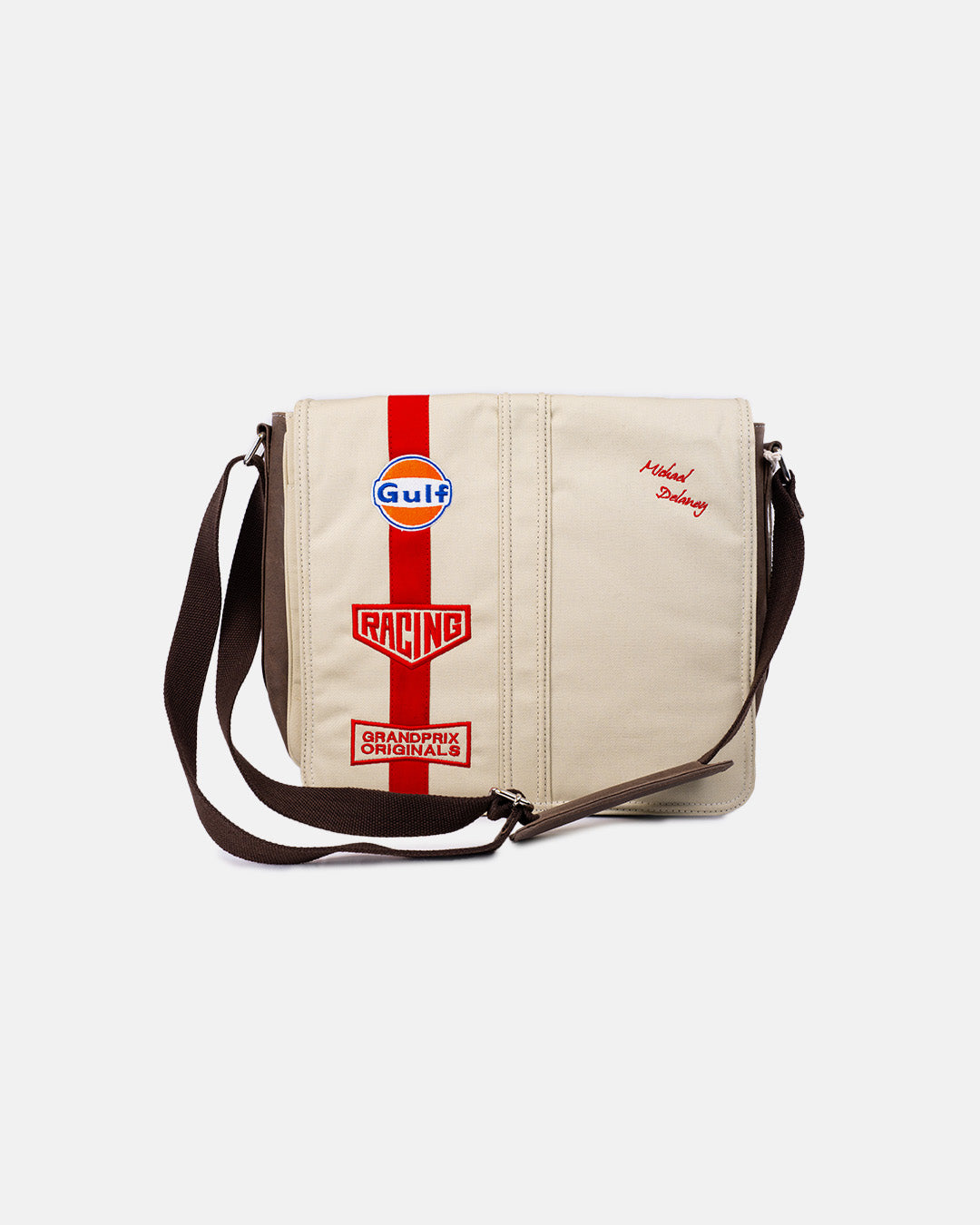 Gulf Cotton/Leather Silverstone Messenger Bag