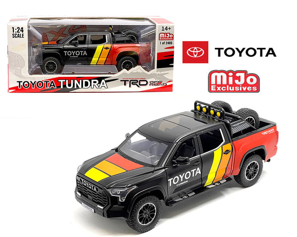MiJo Exclusives 1:24 2023 Toyota Tundra TRD Off-Road 4×4 – Black with Stripes