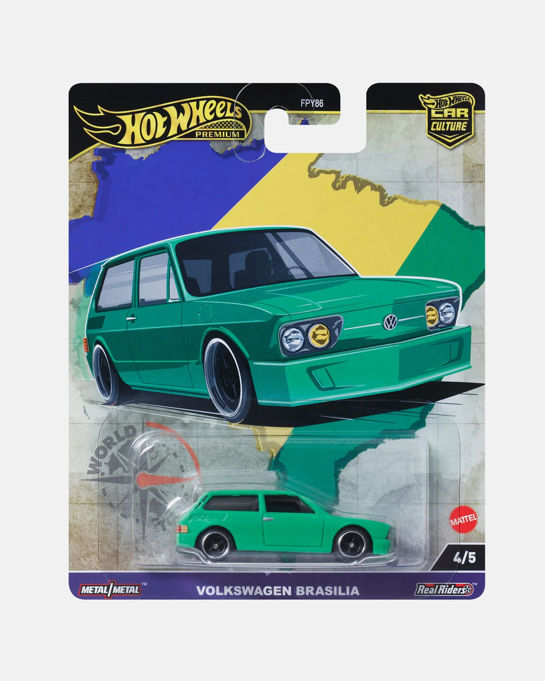 Hot Wheels Car Culture World Tour - Volkswagen Brasilia – Petersen