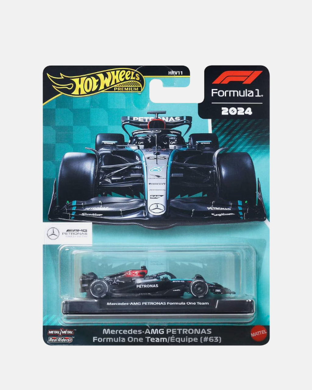 Hot Wheels Formula 1 - 1:64 Mercedes-AMG PETRONAS Formula One Team W15 Car #63