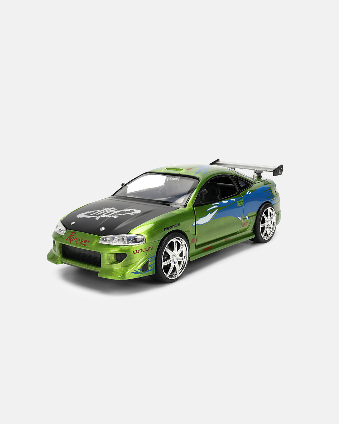 Jada 1:24 Brian’s Mitsubishi Eclipse – Green Color Brush Finish – Fast & Furious 25 Year Anniversary