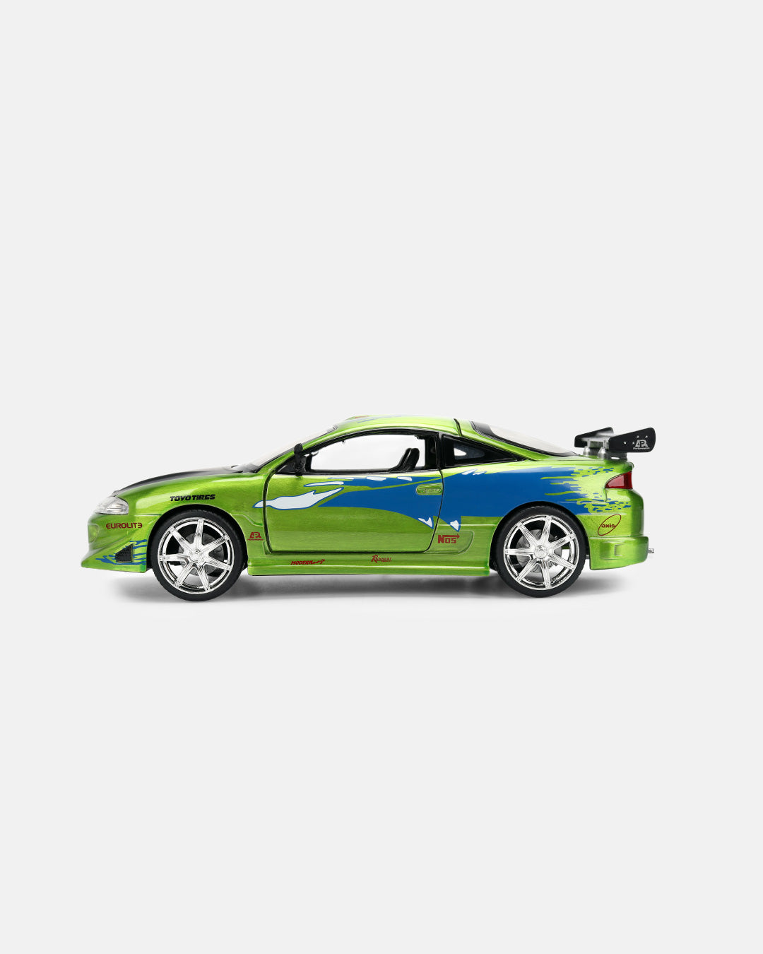 Jada 1:24 Brian's Mitsubishi Eclipse – Green Color Brush Finish