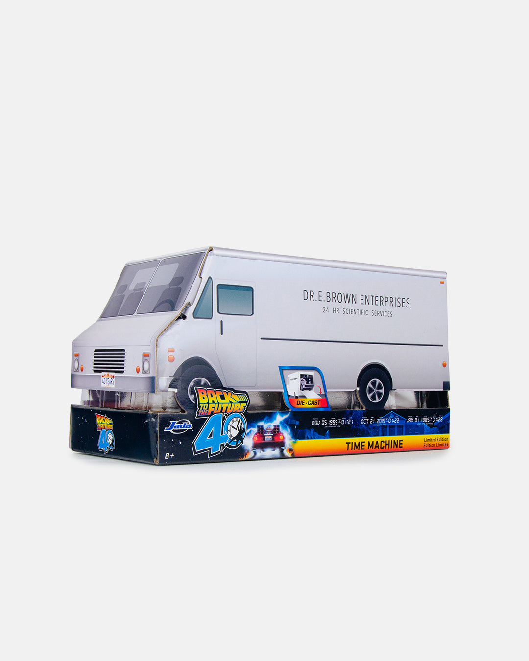 Jada 1:32 5″ Back To The Future 40th Anniversary Time Machine with Truck Packaging – Hollywood Rides Limited Edition