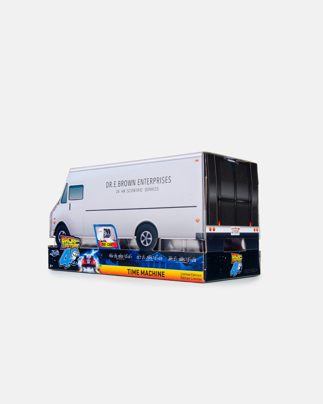 Jada 1:32 5″ Back To The Future 40th Anniversary Time Machine with Truck Packaging – Hollywood Rides Limited Edition
