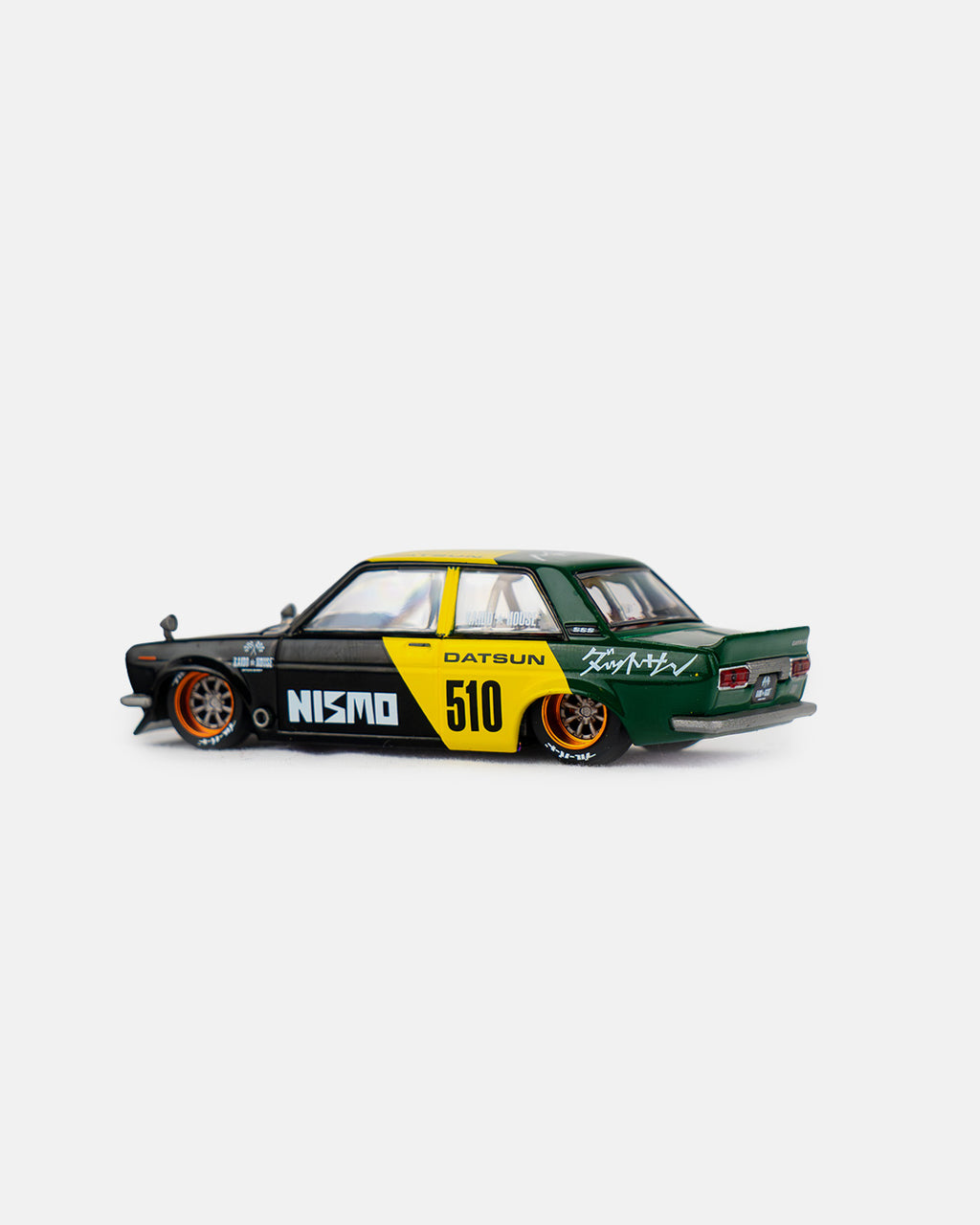 Kaido House x Mini GT 1:64 Datsun Street 510 Racing V2 – Black Yellow