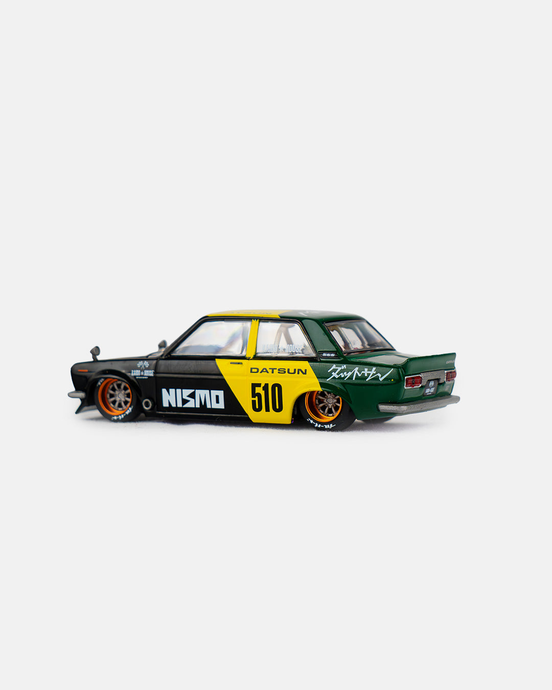 Kaido House x Mini GT 1:64 Datsun Street 510 Racing V2 – Black Yellow