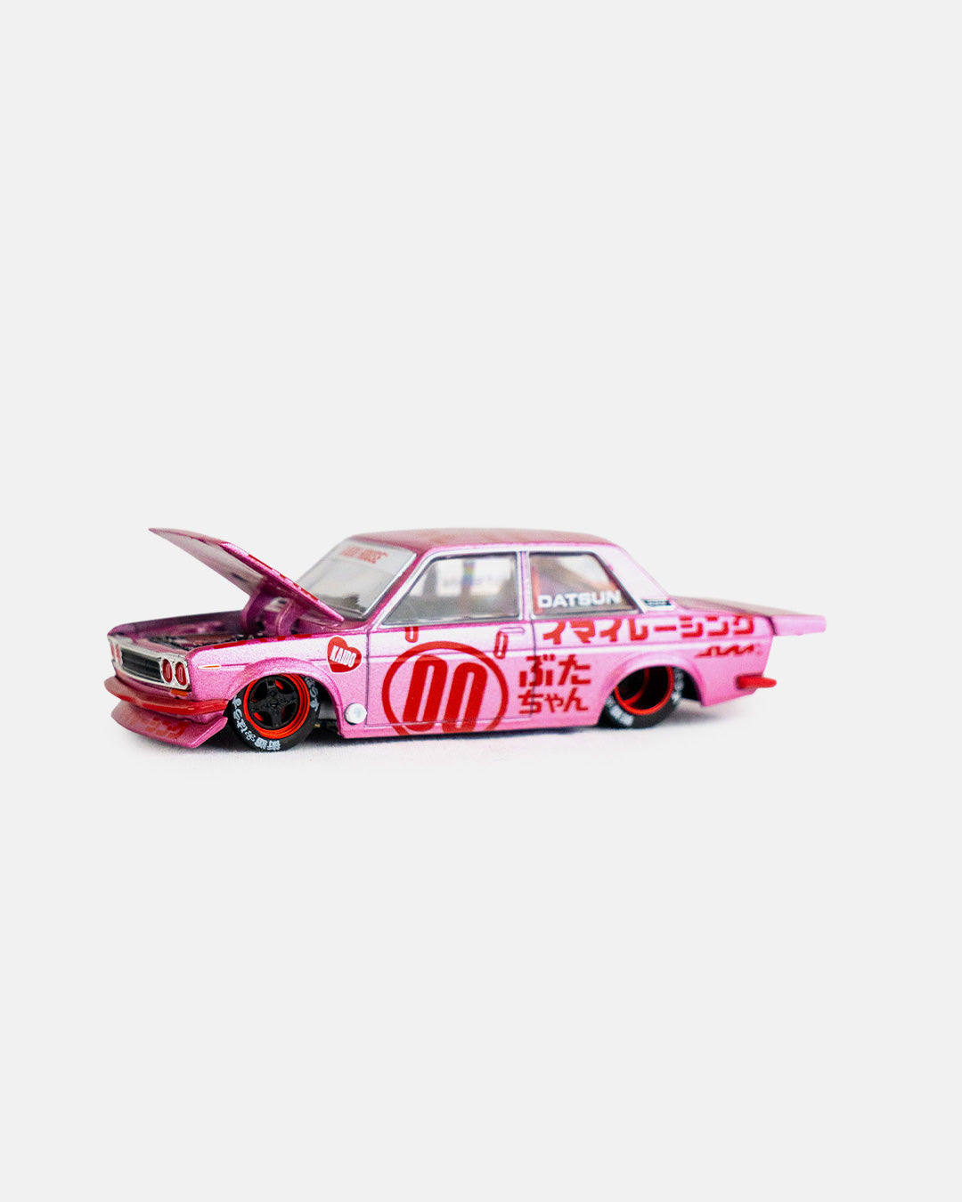 Kaido House x Mini GT 1:64 Datsun 510 Pro Street Buta V1 – Pink