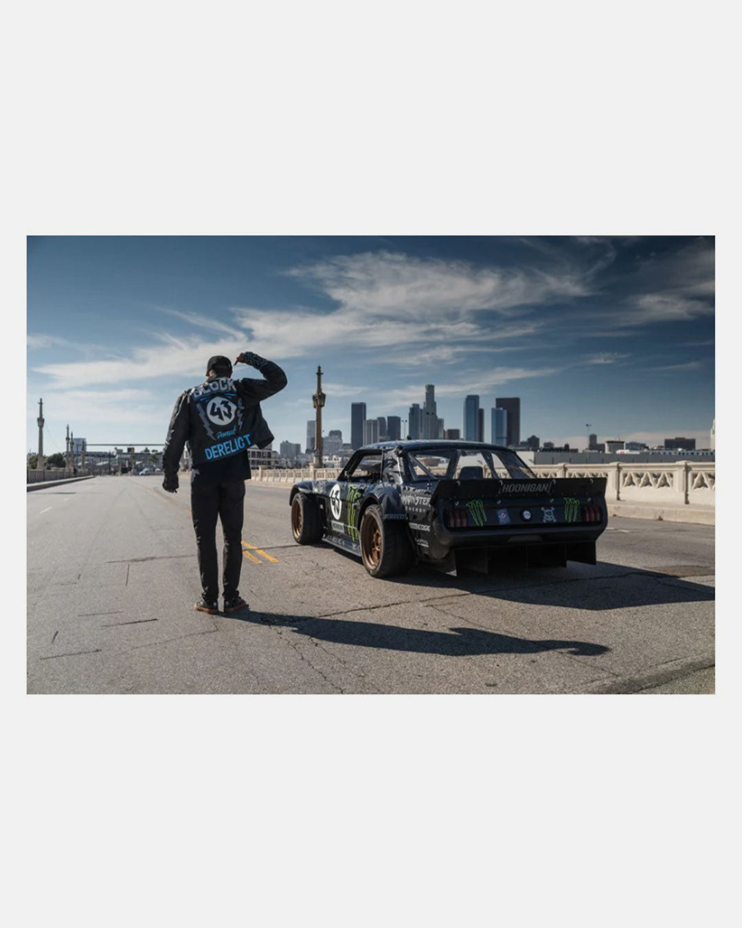 Larry Chen- Ken Block Hoonicorn V1 Gymkhana 7 4th Street Bridge LA