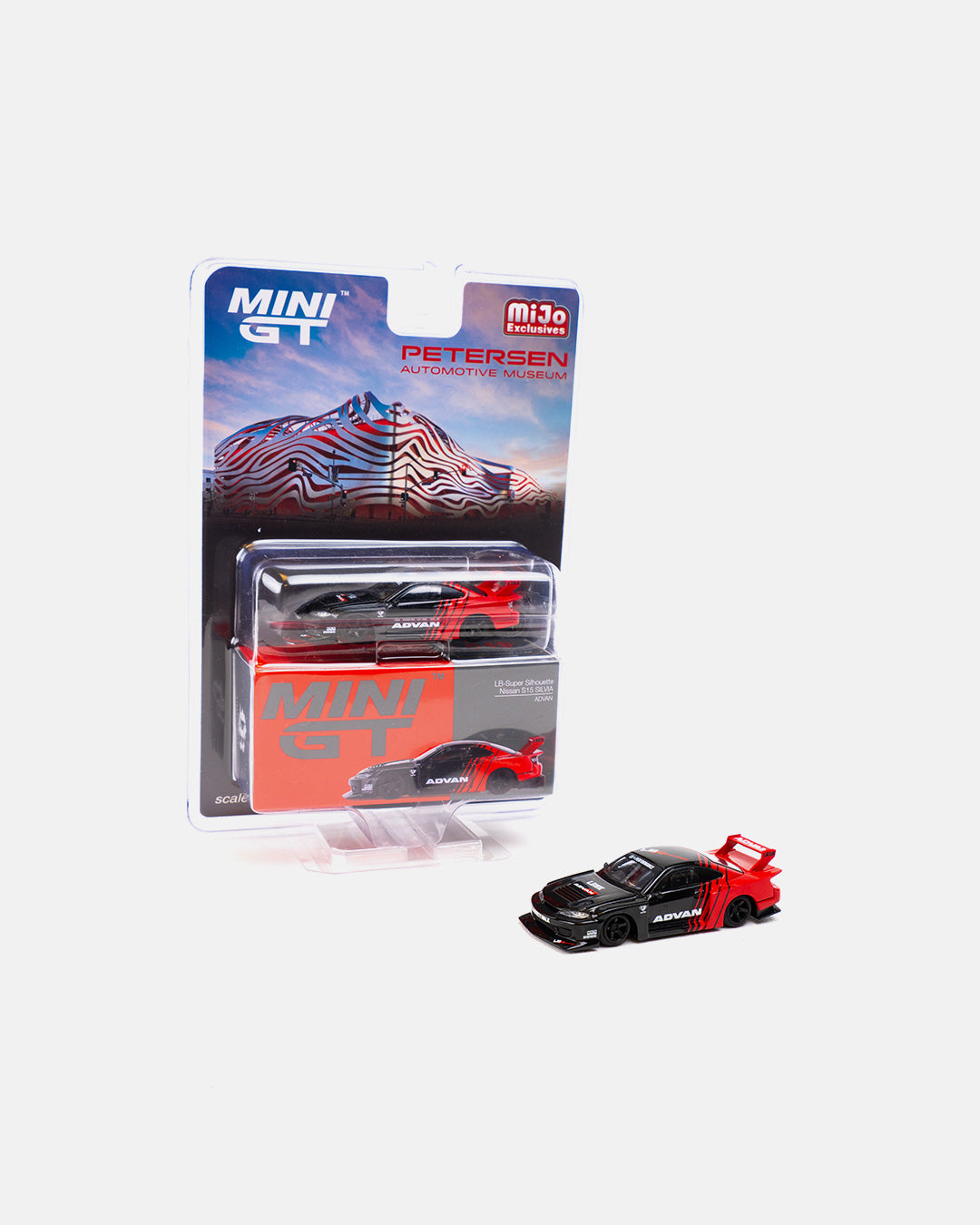 Mini GT 1:64 Nissan LB-Super Silhouette S15 SILVIA ADVAN- Petersen Exclusives