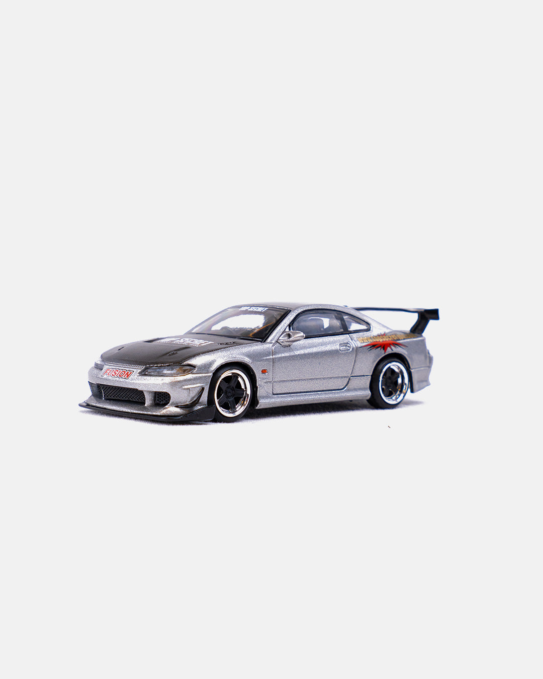 Mini GT 1:64 Nissan Silvia Top Secret (S15) – Silver – Mijo Exclusives