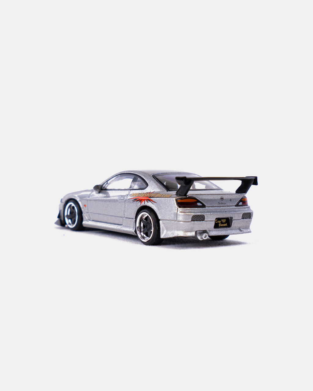 Mini GT 1:64 Nissan Silvia Top Secret (S15) – Silver – Mijo Exclusives