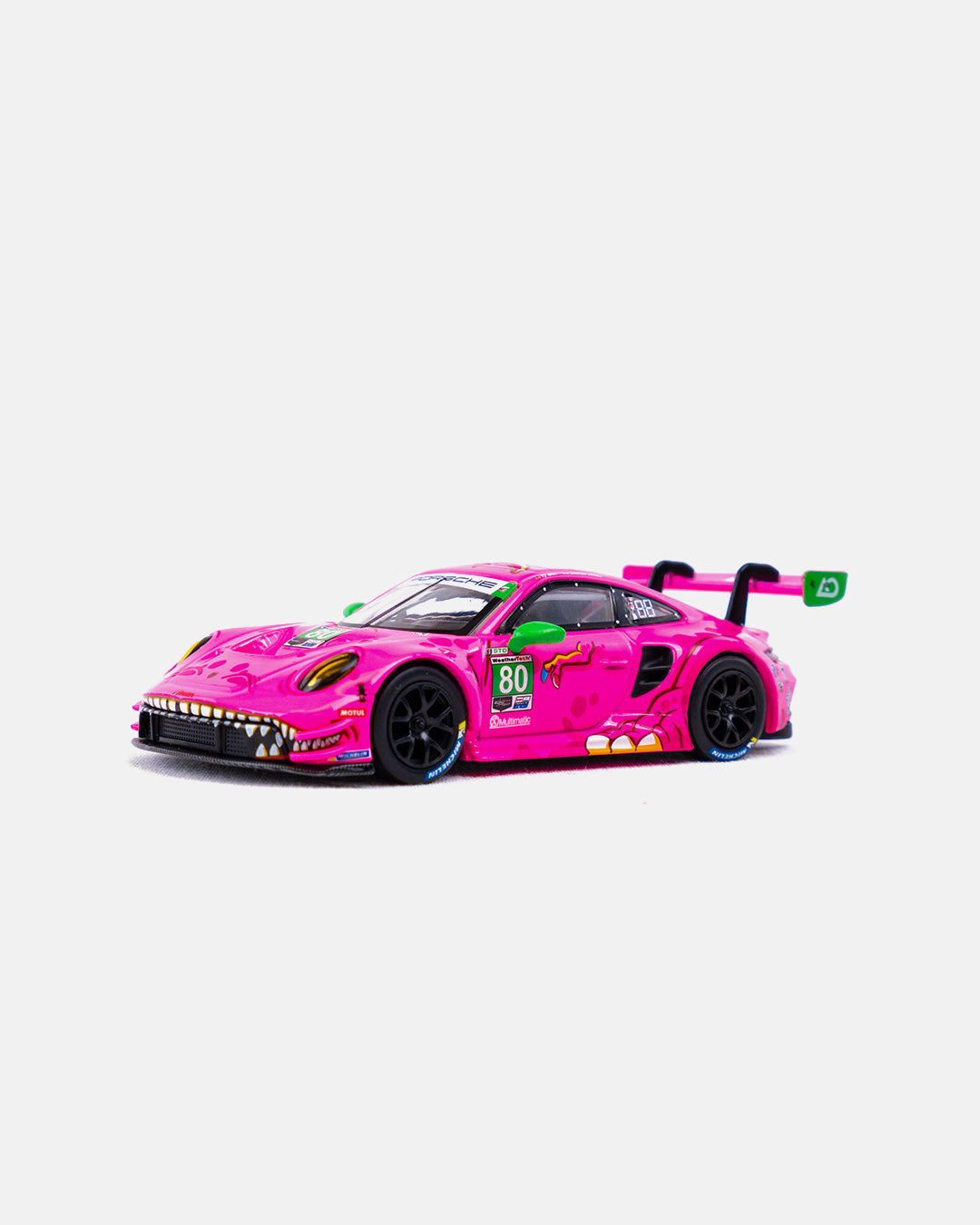 Mini GT 1:64 Porsche 911 GT3 R #80 GTD AO Racing 2023 IMSA Pink "ROXY" – Petersen Exclusives Online Drop