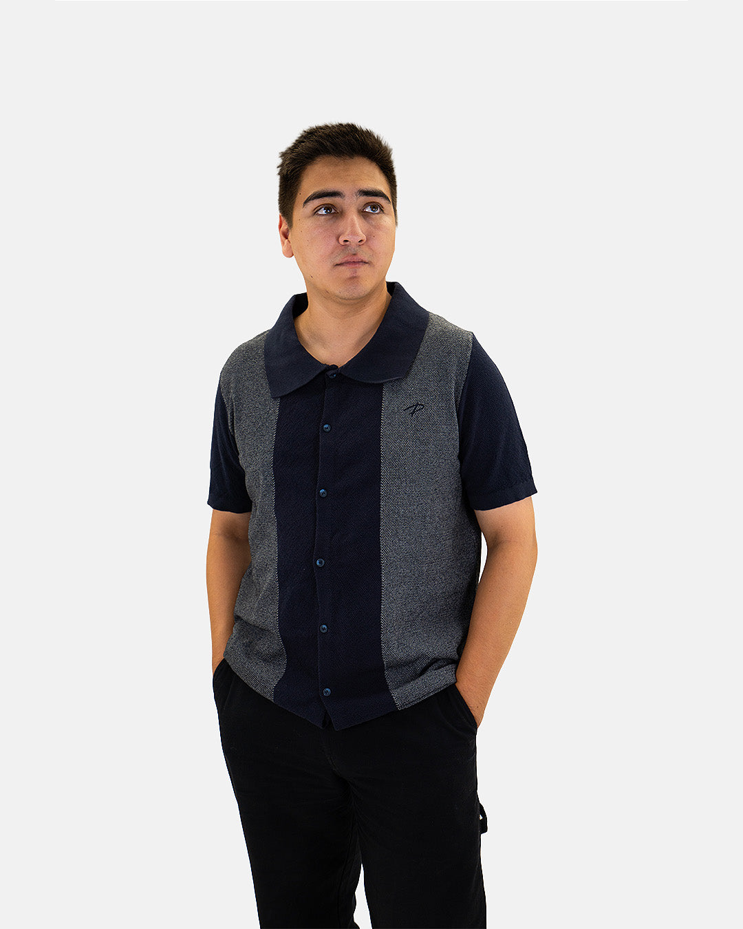 Petersen Museum Knit Polo - Navy Button Down