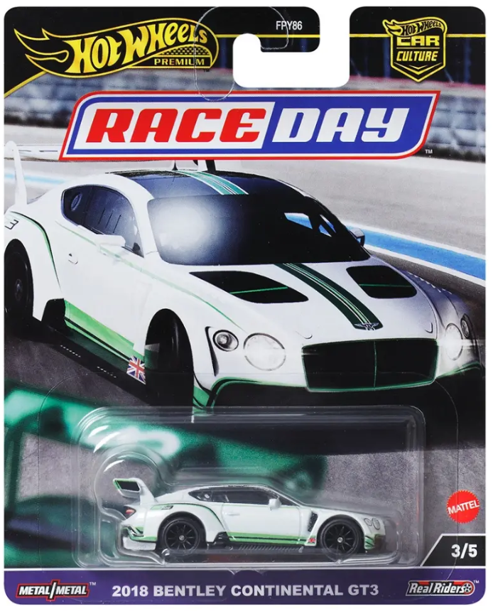 Hot Wheels Car Culture - Race Day Bentley Continental GT3 Hot Wheels Car Culture - Race Day Bentley Continental GT3