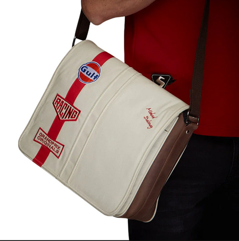 Gulf Cotton/Leather Silverstone Messenger Bag