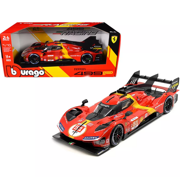 Bburago 1:18 Racing Ferrari 499P LMH 2023 Le Mans Champion