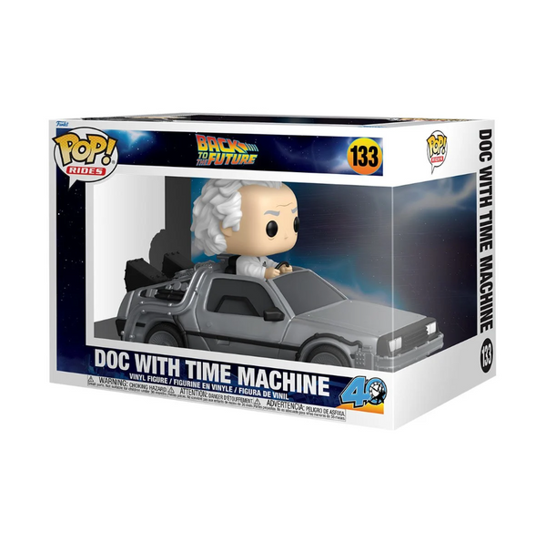 Funko Pop! Back to the Future 40th Anniversary Doc with Time Machine Deluxe