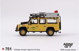 Mini GT 1:64 1989 Land Rover Def 110 - Camel Trophy Amazon Team Japan Petersen Exclusives