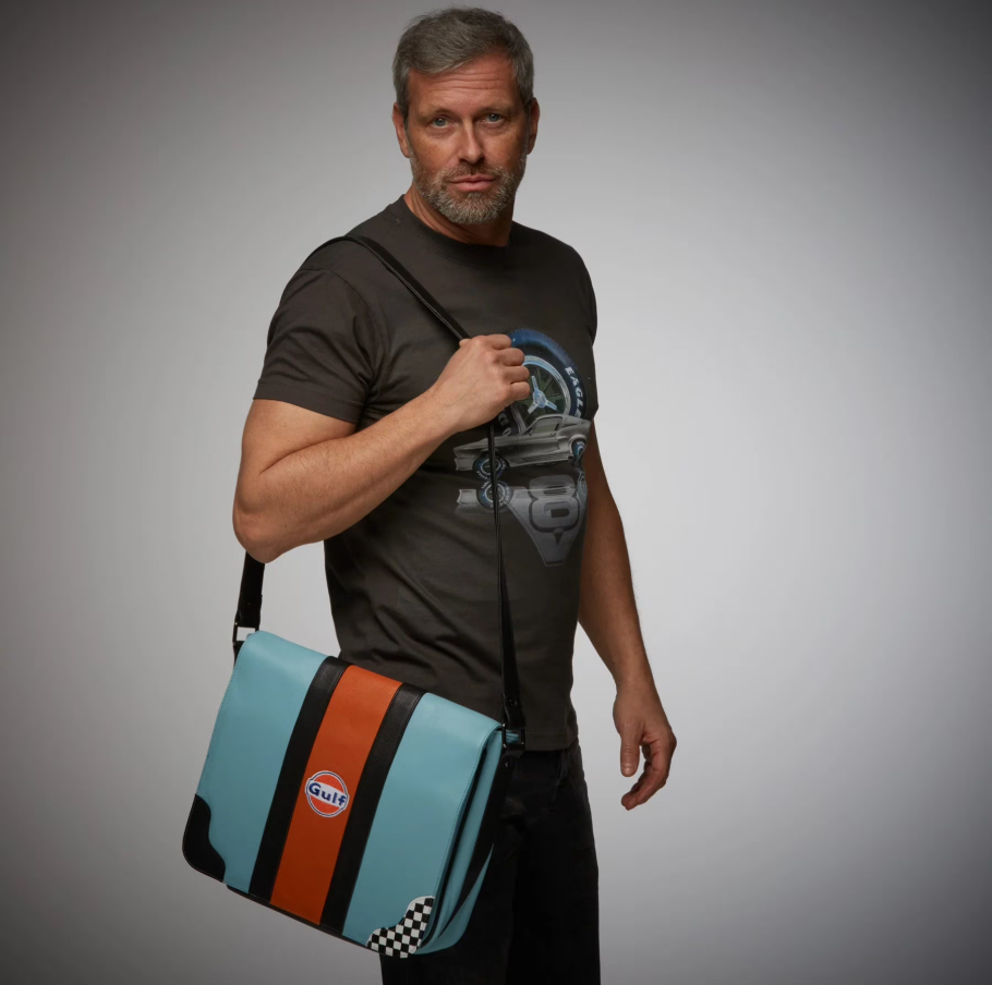 Gulf Cotton/Leather Silverstone Messenger Bag