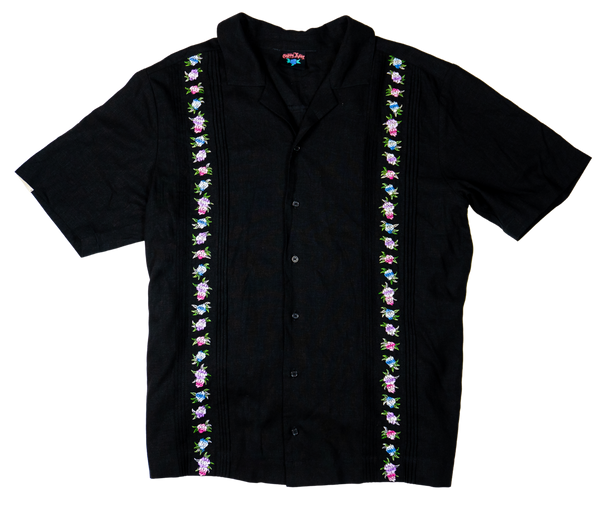 Petersen Guayabera Shirt - Gypsy Rose - Black Edition