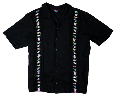 Petersen Guayabera Shirt - Gypsy Rose - Black Edition