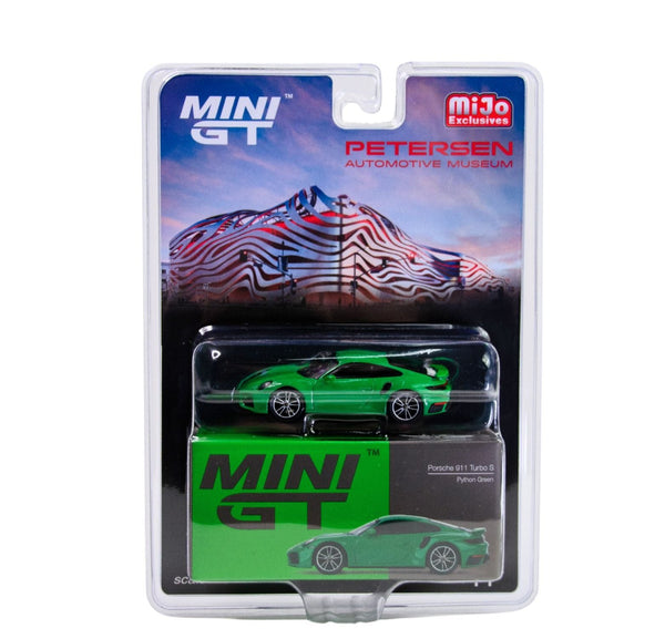 Mini GT 1:64 Petersen Porsche 911 Turbo S (Python Green)