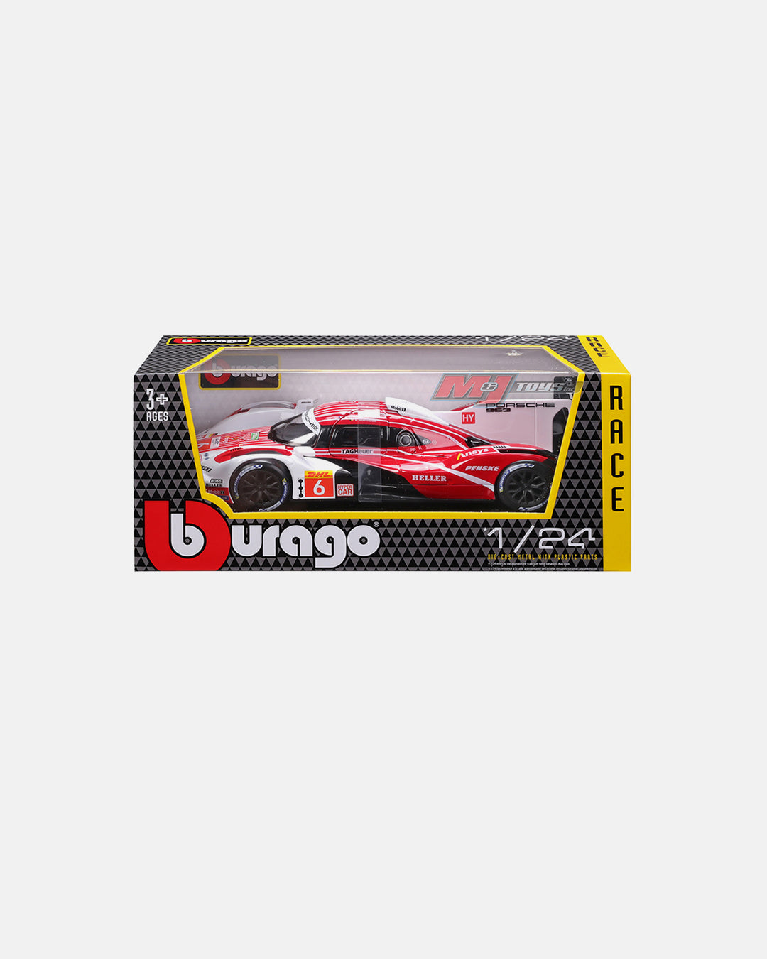 Bburago 1:24 Porsche 963 Penske Motorsport #6 – Red – Race Series