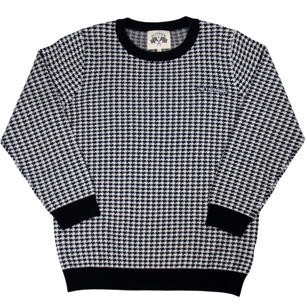 Petersen Sweater - Black & White Houndstooth